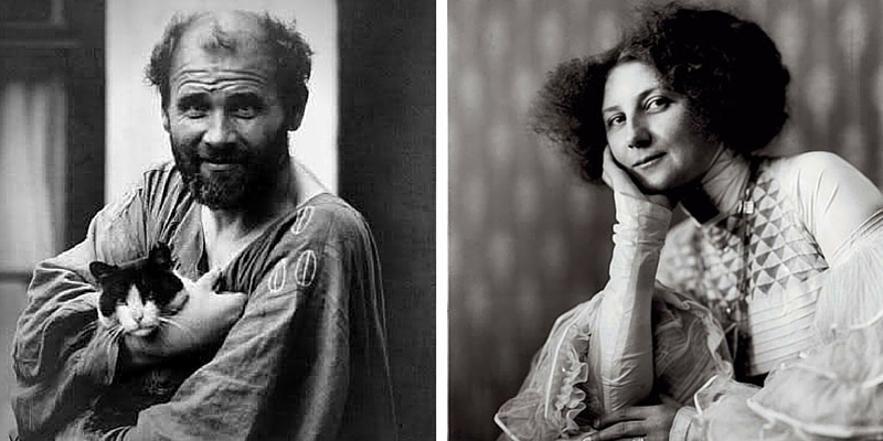 Gustav Klimt e la sua musa Emile Flöge.