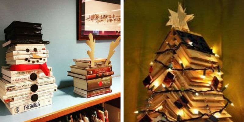 Libri Per Decorazioni Natalizie.Natale 7 Decorazioni Originali Pensate Per Chi Ama I Libri