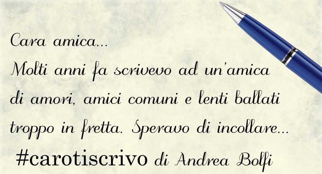 Lettera di Andrea Bolfi