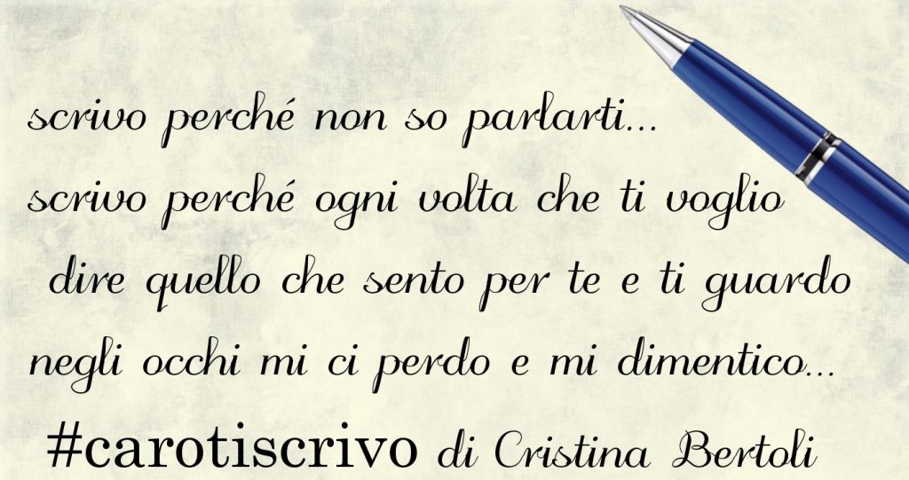 Lettera di Cristina Bertoli