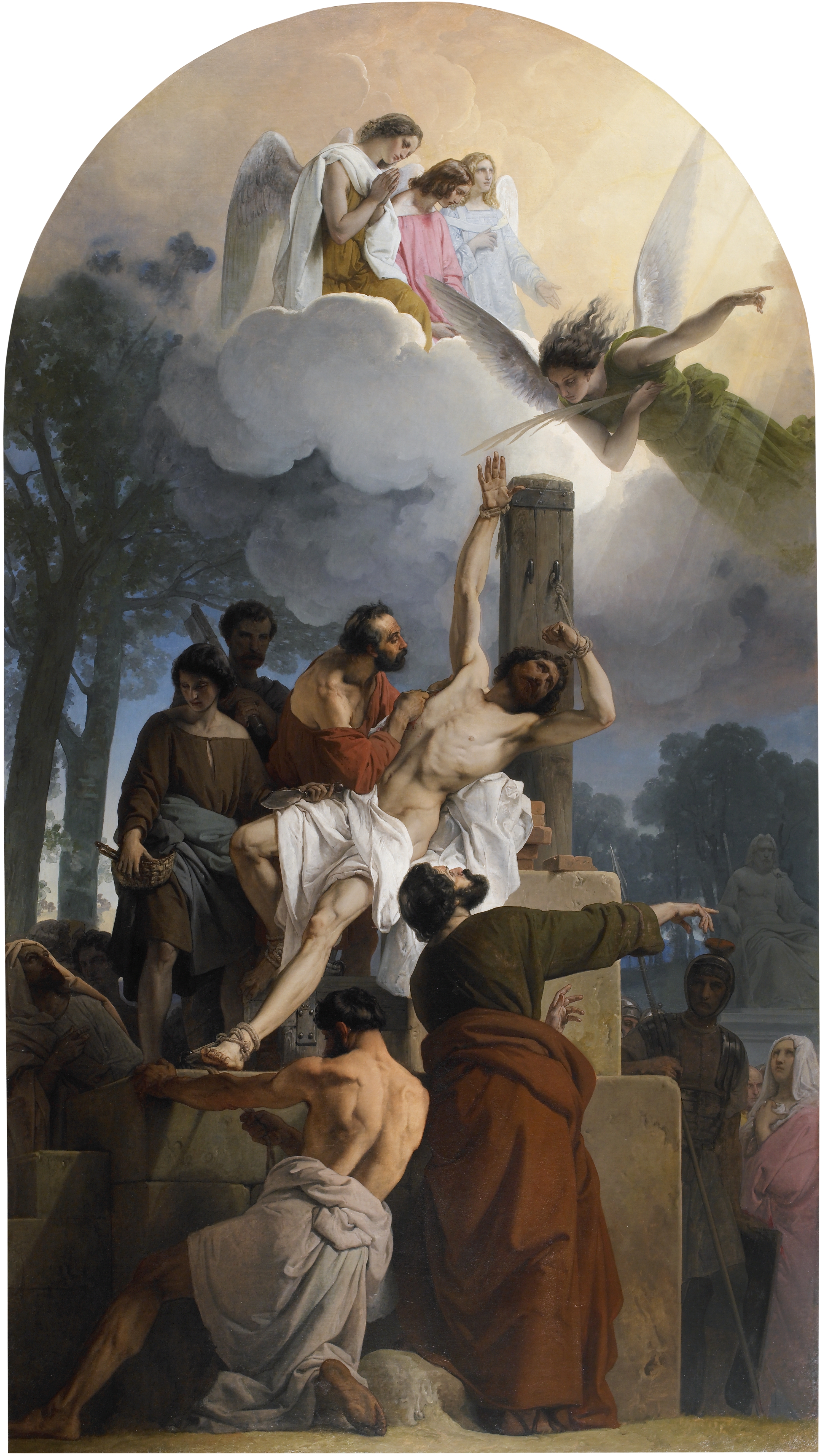Il martirio di San Bartolomeo, 1856 olio su tela, cm 452 x 233