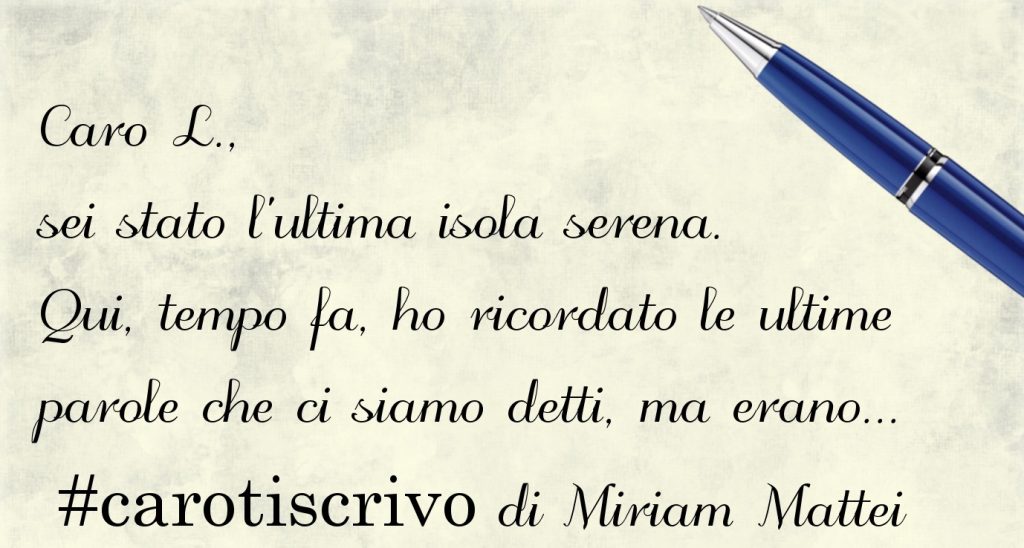 Lettera di Miriam Mattei