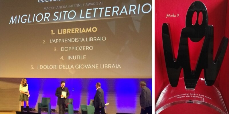 "Miglior sito letterario", Libreriamo vince i Macchianera Internet Awards 2016