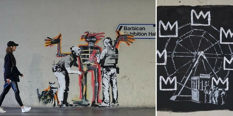 I due nuovi graffiti di Banksy omaggiano Basquiat