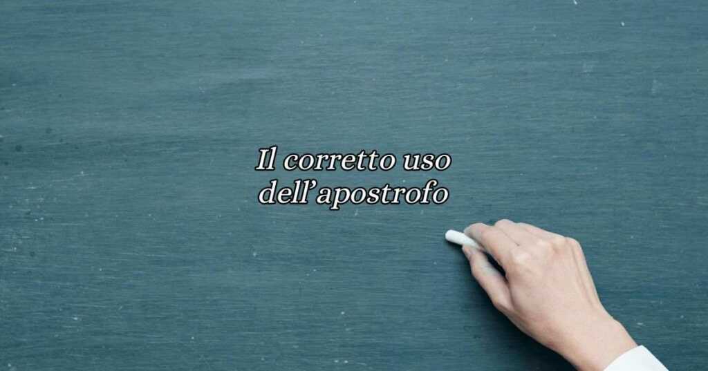 Il corretto uso dell'apostrofo nella lingua italiana