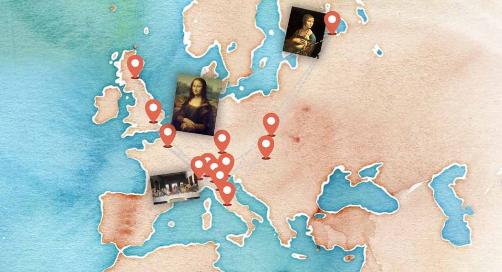 La mappa interattiva con tutte le opere di Leonardo