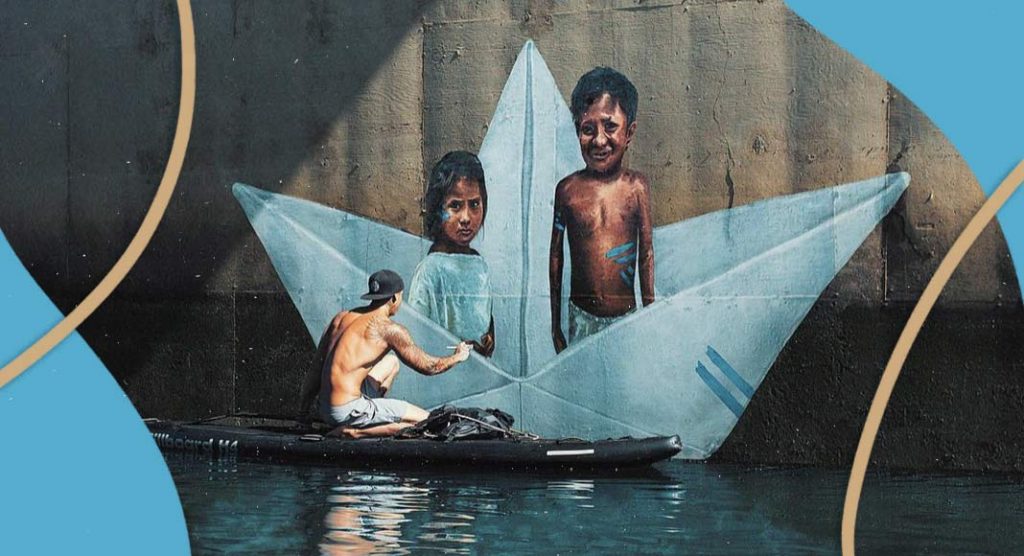 Hula, lo street artist che dipinge tra mare e terra