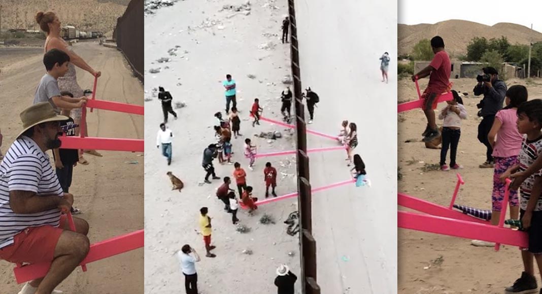 Altalene sul muro tra Messico e Usa, l'installazione per denunciare le barriere
