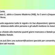 "Babbo Natale ha l'autocertificazione?", lettera di un bambino a Conte 2 "Babbo Natale ha l'autocertificazione?", lettera di un bambino a Conte