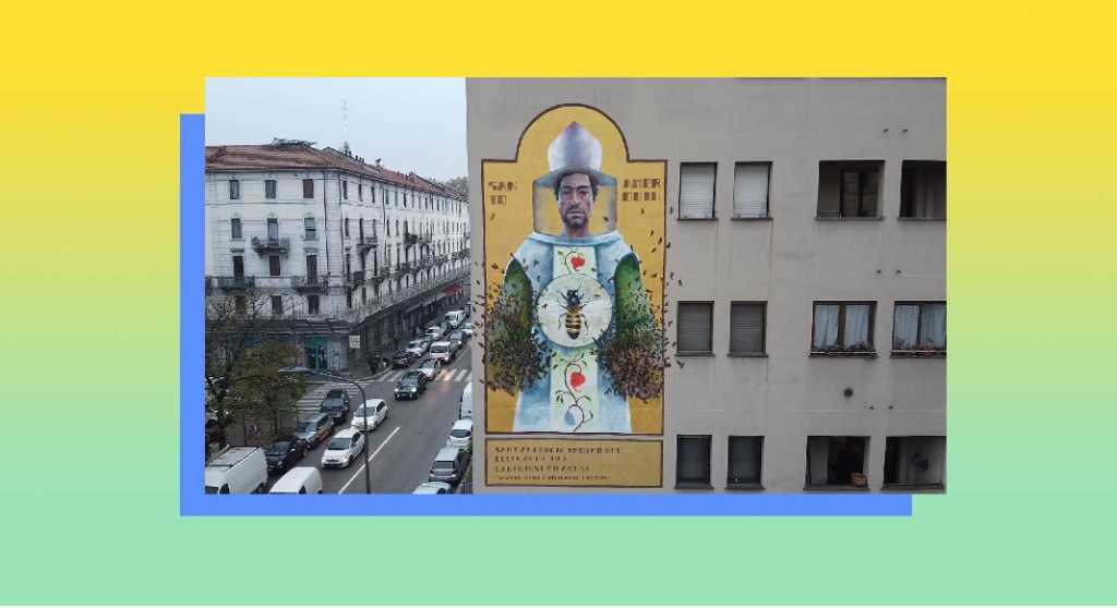 Sant'Ambrogio, un grande Murales a Milano per omaggiare il patrono