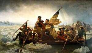Washington attraversa il fiume Delaware di Emanuel Leutze
