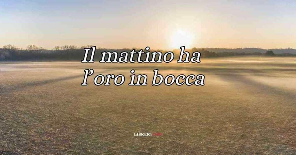 il mattino ha l'oro in bocca, l'origine del beneaugurante modo di dire