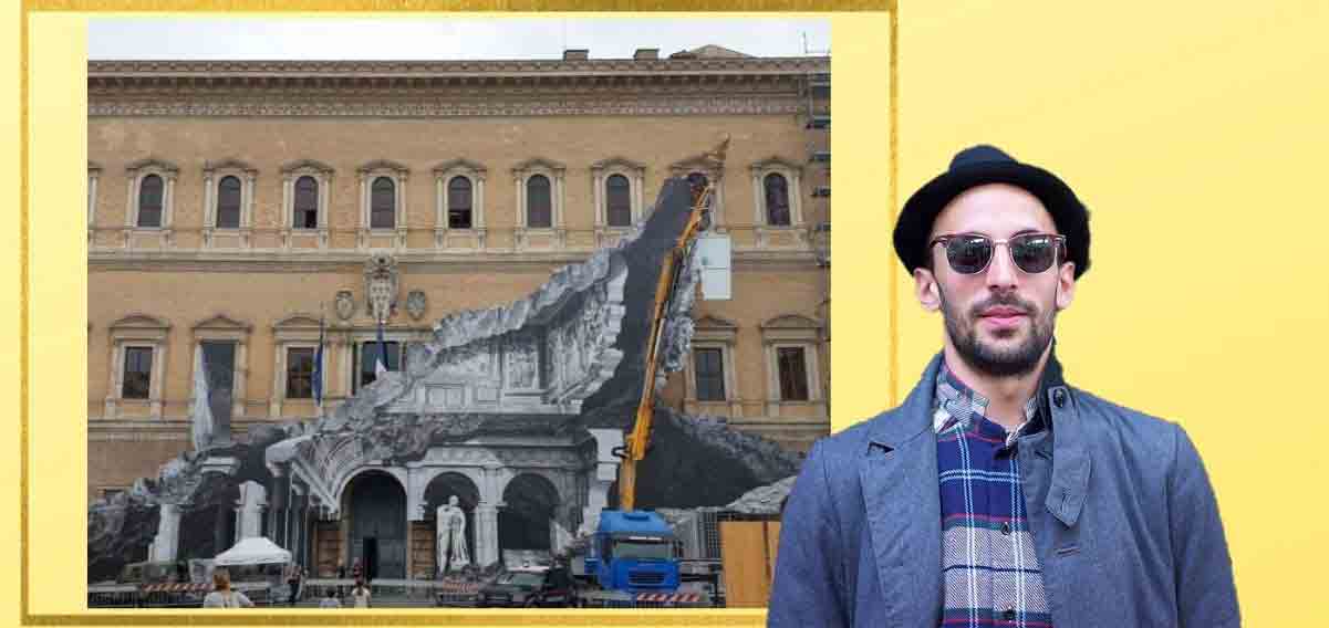 JR torna in Italia, un nuovo squarcio a Palazzo Farnese