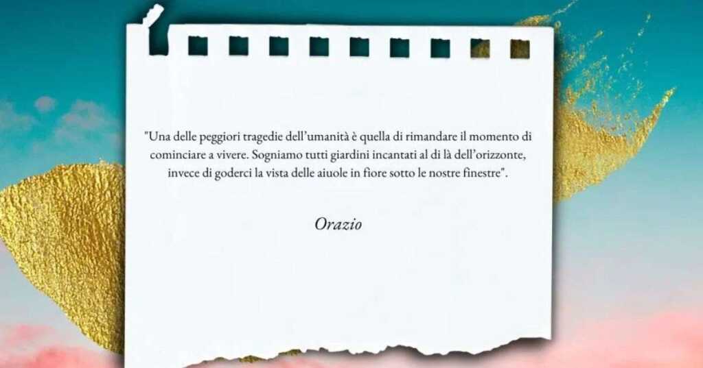 Una frase di Orazio per iniziare la settimana con consapevolezza