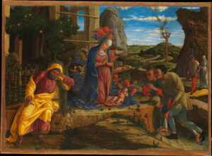 Adorazione dei pastori di Andrea Mantegna