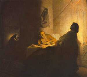 Rembrandt, "La cena in Emmaus" 