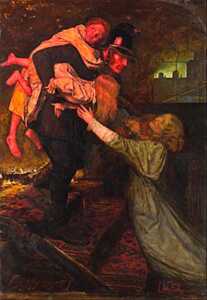 Il salvataggio (1855) di John Everett Millais