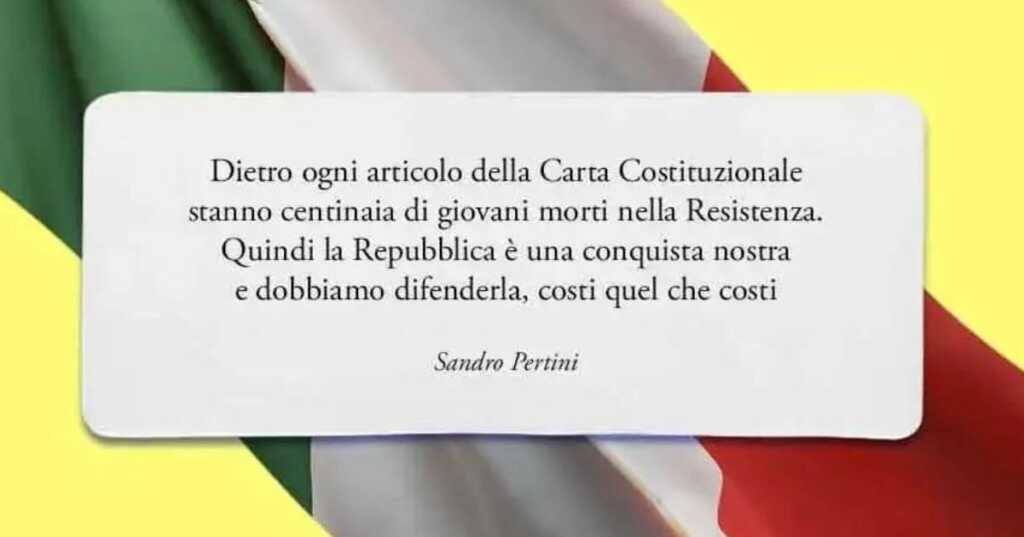 Una frase di Sandro Pertini sul valore della Repubblica