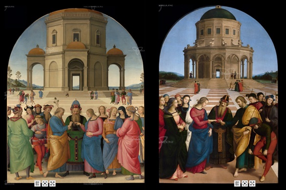 Lo Sposalizio della Vergine - Raffaello e Perugino