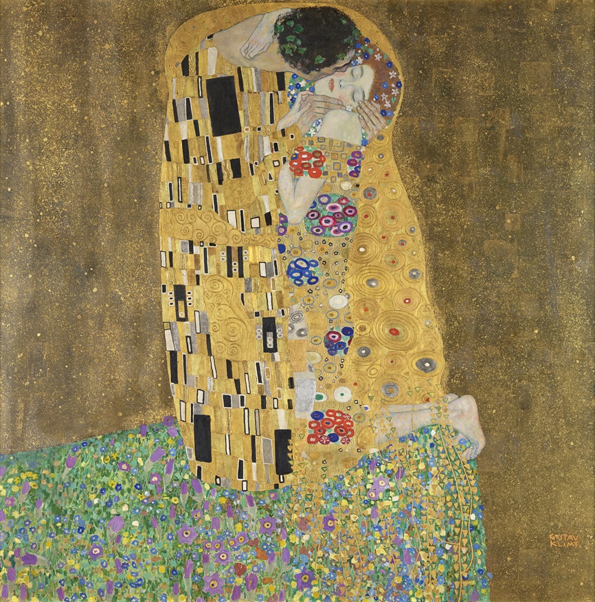Gustav Klimt, The Kiss (loving couple), 1908-09  Belvedere 912-2022-2