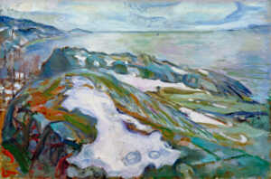 10 opere d’arte per scoprire l’inverno con uno sguardo d’autore 7 Edvard Munch – Paesaggio invernale (1915)