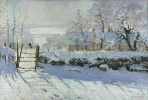 10 opere d’arte per scoprire l’inverno con uno sguardo d’autore 4 Claude Monet – La gazza (1868–1869)