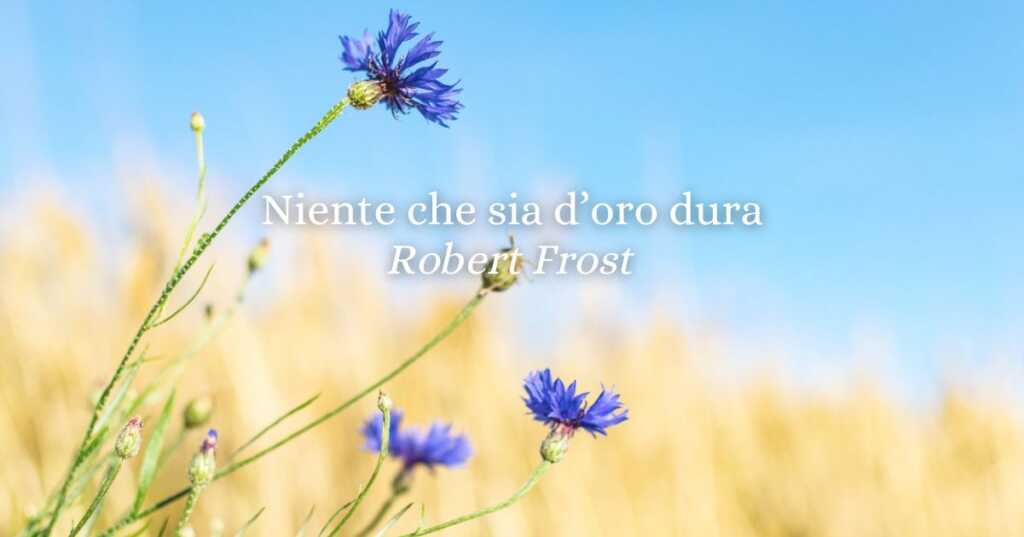 niente che sia d'oro dura robert frost