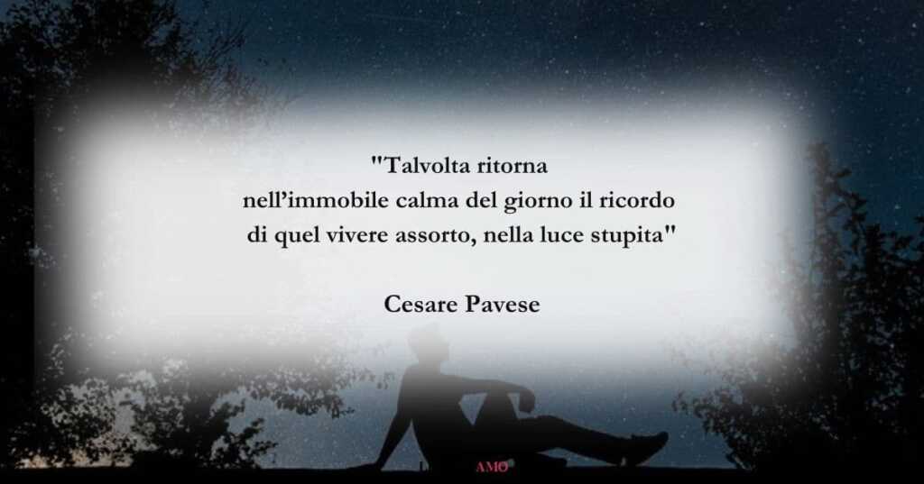 I versi di Cesare Pavese sulla nostalgia notturna