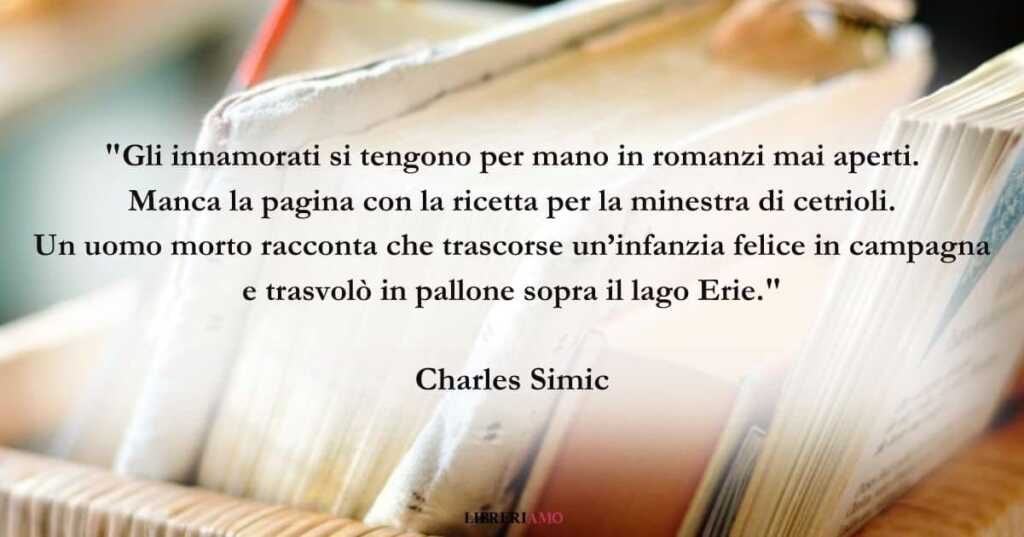 I versi di Charles Simic sulla magia dei libri usati