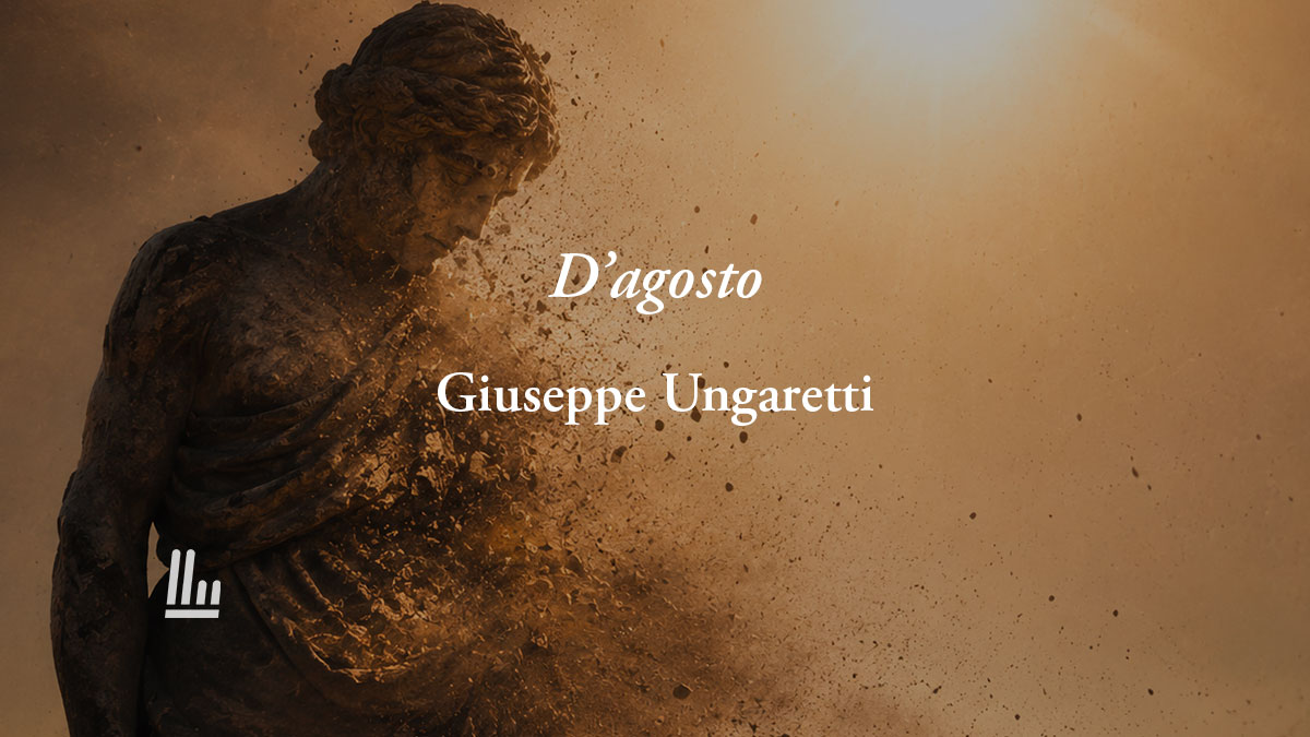D'agosto (1925) di Ungaretti: poesia sul caldo torrido estivo che insegna a non essere arroganti 3 D’agosto (1925) di Ungaretti: poesia sul caldo torrido estivo che insegna a non essere arroganti