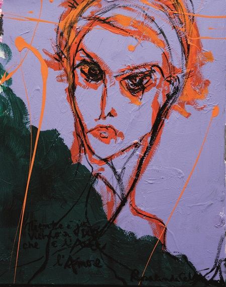 “Niente è più vicino a Dioche l’Arte e l’Amore”.Olio e acrilico su tela40x50 cmAnno: 2024
