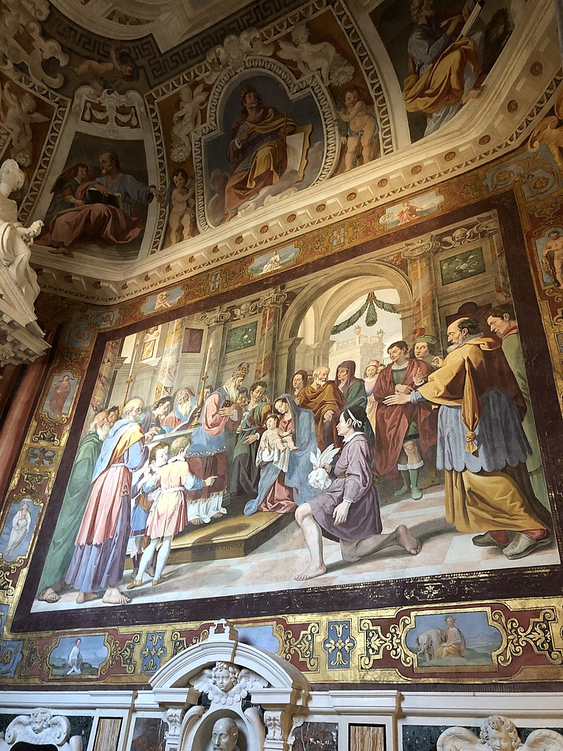 800px Cappella Branconio particolare della parete destra