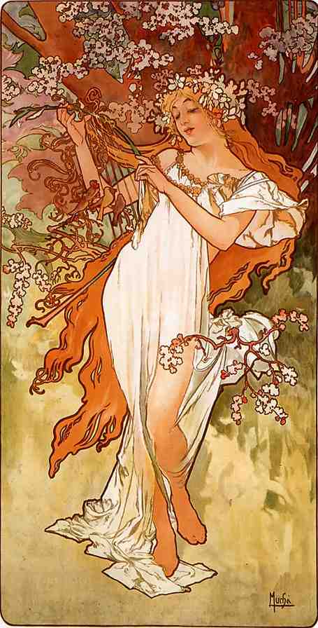 Primavera di Alfons Mucha