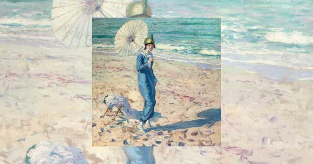 Donna col parasole di Frederick Carl Frieseke l'estate