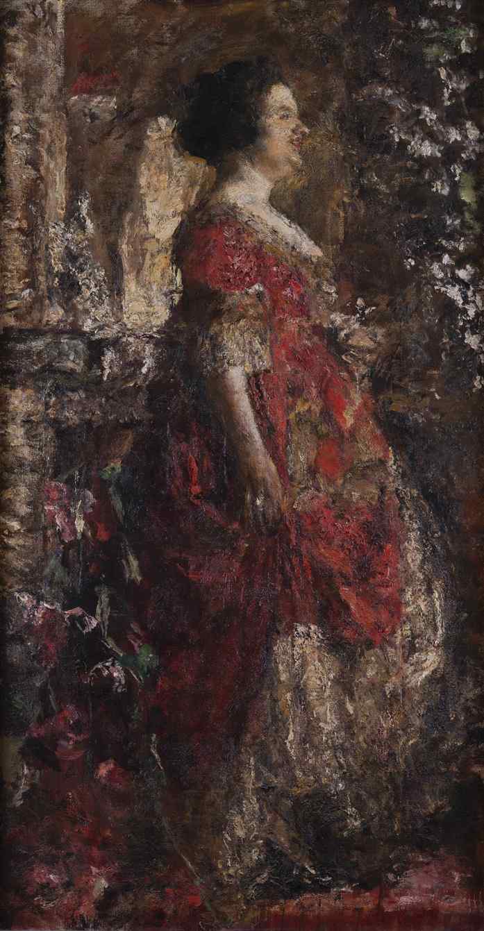 Antonio Mancini(Roma, 1852 – 1930) Dama in rosso 1926 circa olio su tela Napoli, GAN – Galleria dell’Accademia di Belle Arti © GAN - Galleria dell’Accademia di Belle Arti di Napoli Photo: Oreste Calzetta