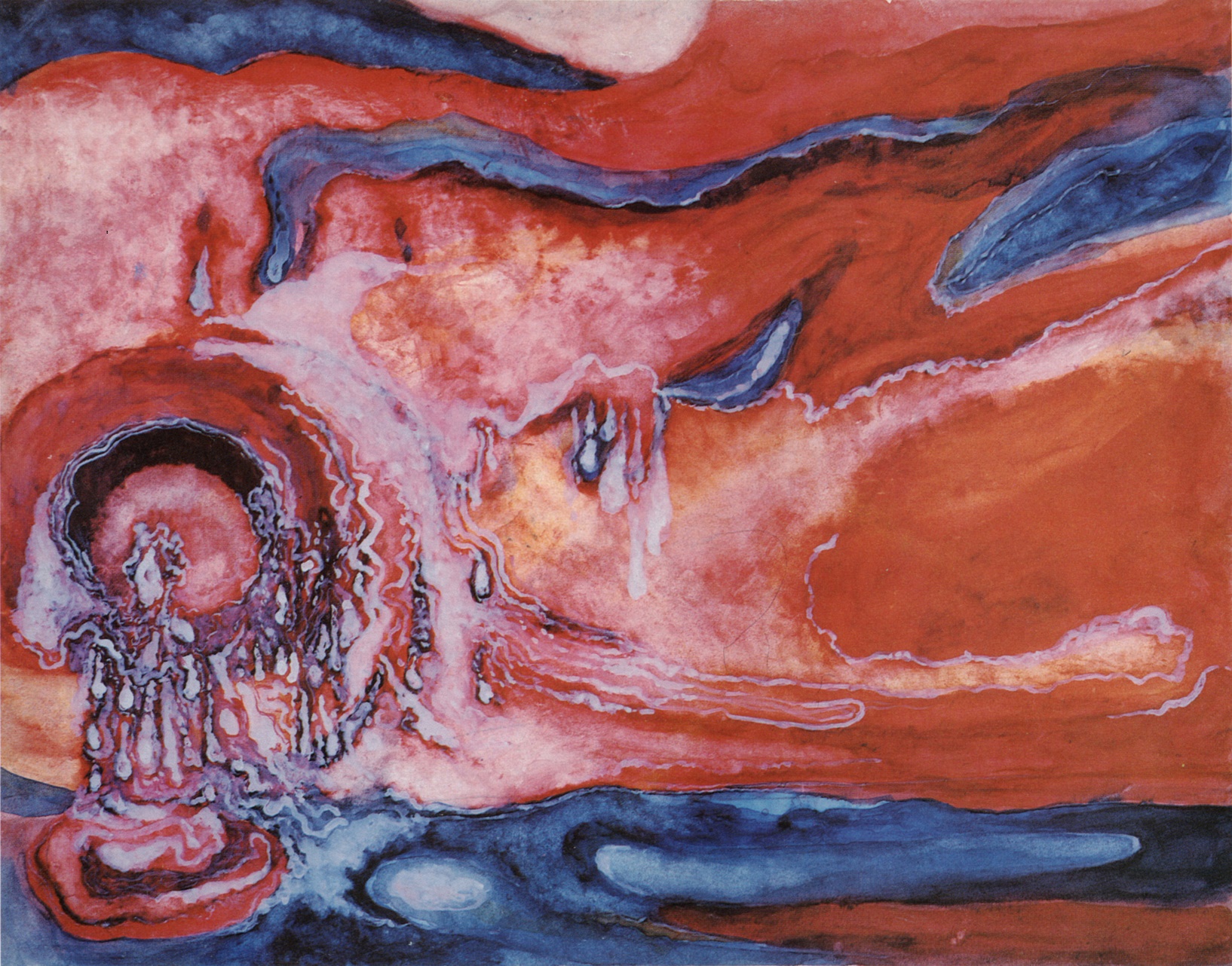 Giovanni Testori Tramonto. Actus Tragicus 1967 acquerello su cartoncino 255 x 325 cm bassa