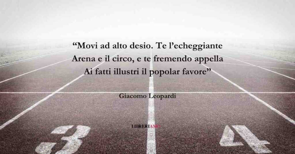I versi di Giacomo Leopardi che celebrano il valore dello sport
