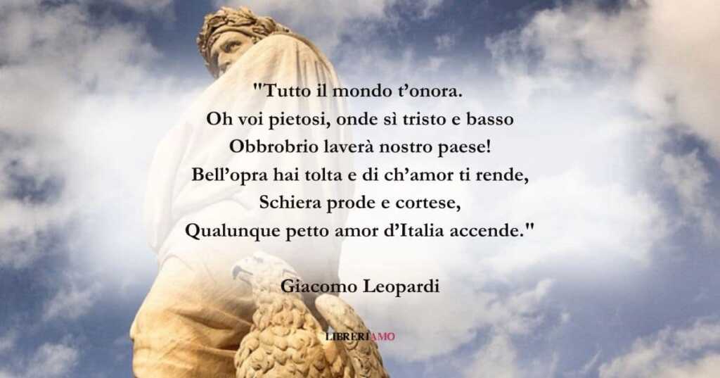 I versi di Giacomo Leopardi su Dante e il valore del passato
