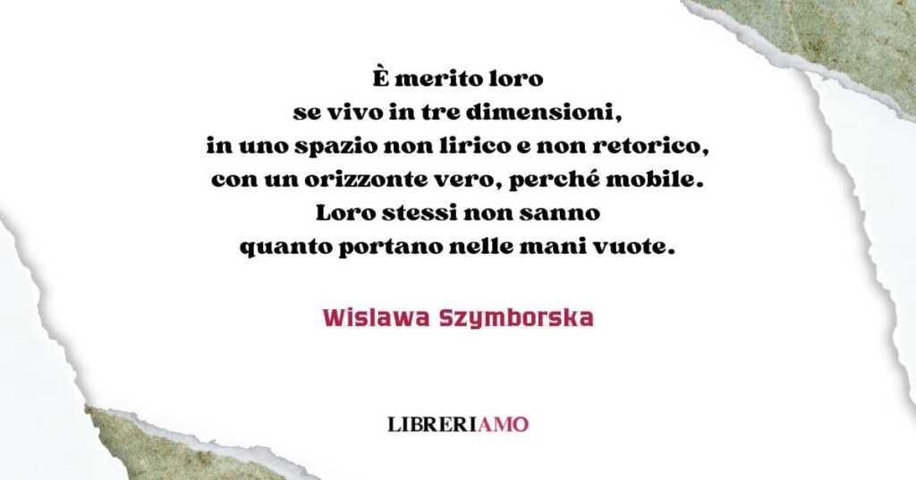 I versi di Wislawa Szymborska che celebrano l'amicizia