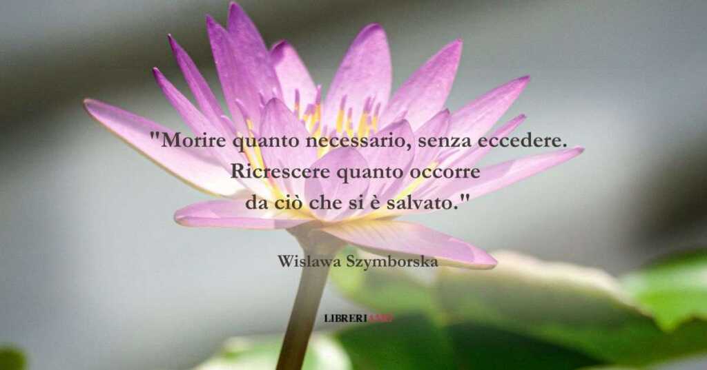 I versi di Wislawa Szymborska sul coraggio di rinnovarsi