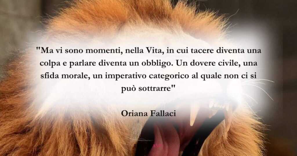 Una frase di Oriana Fallaci sulla responsabilità e l'impegno civile