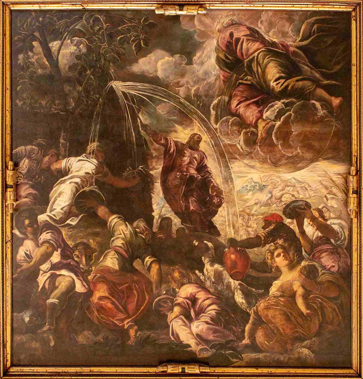 Mose fa scaturire lacqua dalla roccia