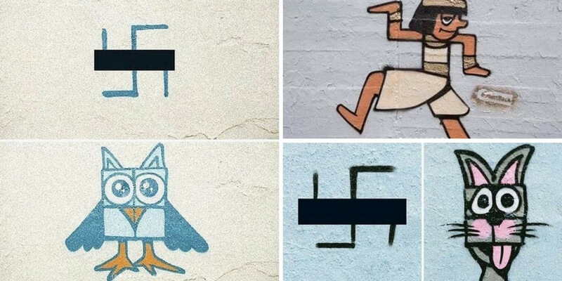 Gli artisti berlinesi che trasformano le svastiche in murales