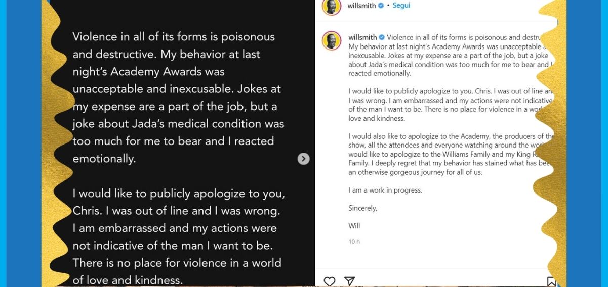 Perché Will Smith ha fatto bene a scusarsi con Chris Rock