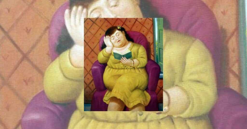 Un quadro di Fernando Botero che celebra il piacere della lettura