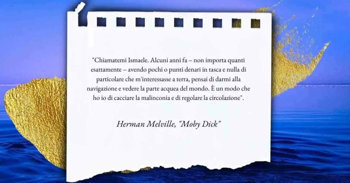 Una frase di Herman Melville sul potere del mare
