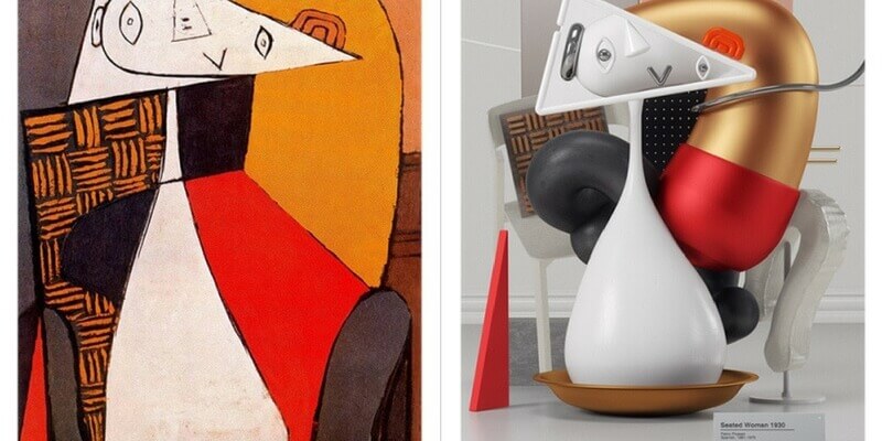 Le opere di Pablo Picasso nelle sculture 3D di Omar Aqil