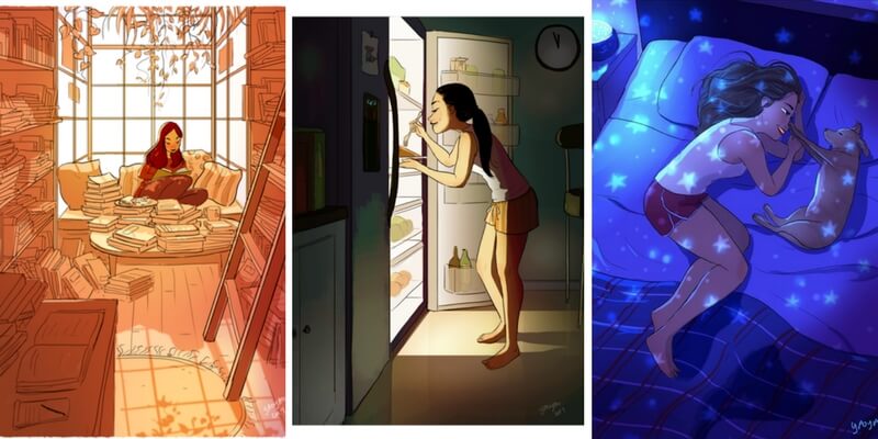 Yaoyao, l'artista che illustra la magia intima del vivere da soli