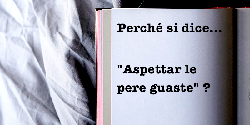 Perché si dice..."aspettar le pere guaste" ?