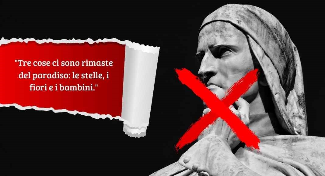 "Tre cose ci sono rimaste..." la bufala dell'aforisma attribuito a Dante